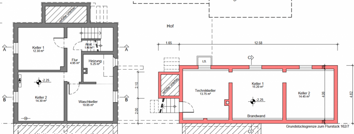 Grundrisse Keller Haus Hattersheim am Main