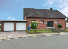 Au�enansicht Front Freistehendes EFH mit gro�em Grundst�ck, Doppelgarage und Ausbaureserve im DG