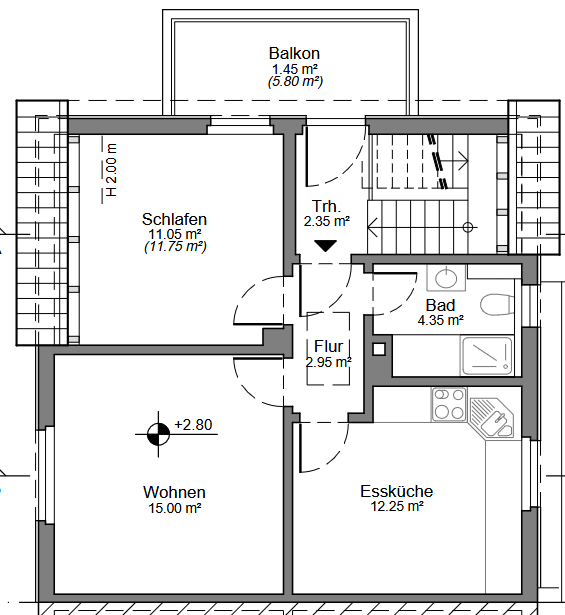 Grundriss Dachgeschoss Haus Hattersheim am Main
