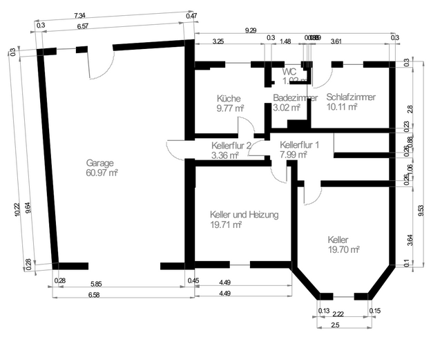 Grundriss_UG Mehrfamilienhaus Hattersheim am Main