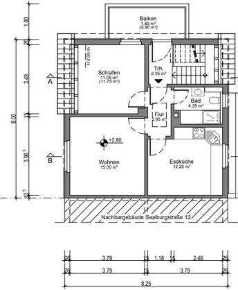 Grundriss Dachgeschoss Haus Hattersheim am Main