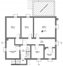 Grundriss Kellergeschoss Top gepflegtes Einfamilienhaus mit Einliegerwohnung und au�ergew�hnlich gro�em Grundst�ck