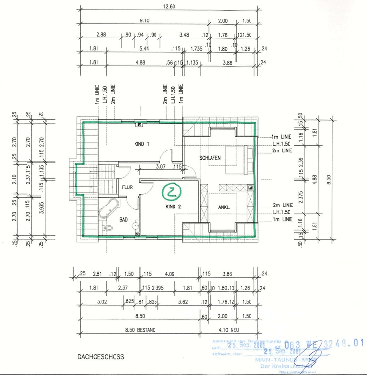 Grundriss - 2. OG Maisonettewohnung Hattersheim am Main