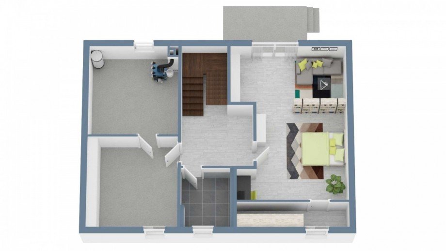 Kellergeschoss_3D_Grundriss Einfamilienhaus Niedererbach