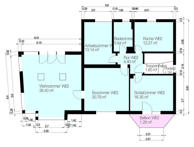 Grundriss_OG Mehrfamilienhaus Hattersheim am Main