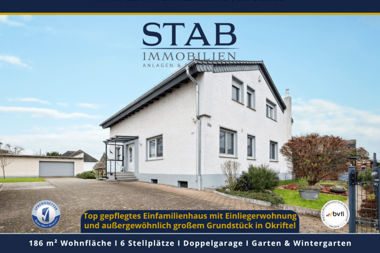 Top gepflegtes Einfamilienhaus mit Einliegerwohnung und au�ergew�hnlich gro�em Grundst�ck in Okriftel Hattersheim am Main Haus Top gepflegtes Einfamilienhaus mit Einliegerwohnung und au�ergew�hnlich gro�em Grundst�ck