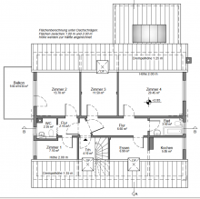 Grundriss Dachgeschoss Top gepflegtes Einfamilienhaus mit Einliegerwohnung und au�ergew�hnlich gro�em Grundst�ck
