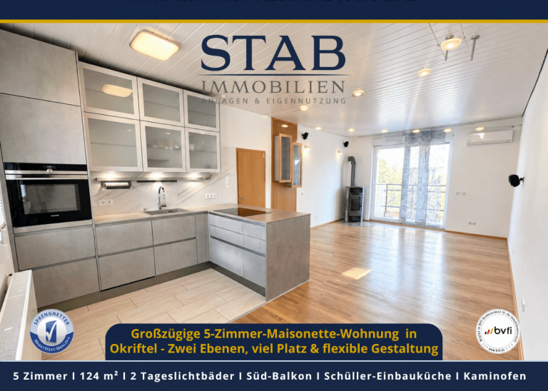 Gro�z�gige 5-Zimmer-Maisonette-Wohnung in Okriftel - Zwei Ebenen, viel Platz & flexible Gestaltung Hattersheim am Main - Okriftel Maisonettewohnung Gro�z�gige 5-Zimmer-Maisonette-Wohnung in Okriftel - Zwei Ebenen, viel Platz und flexible Gestaltung