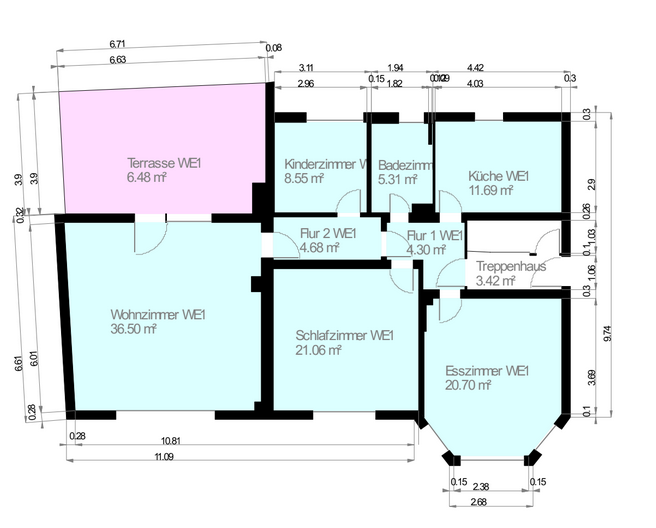Grundriss_EG Mehrfamilienhaus Hattersheim am Main