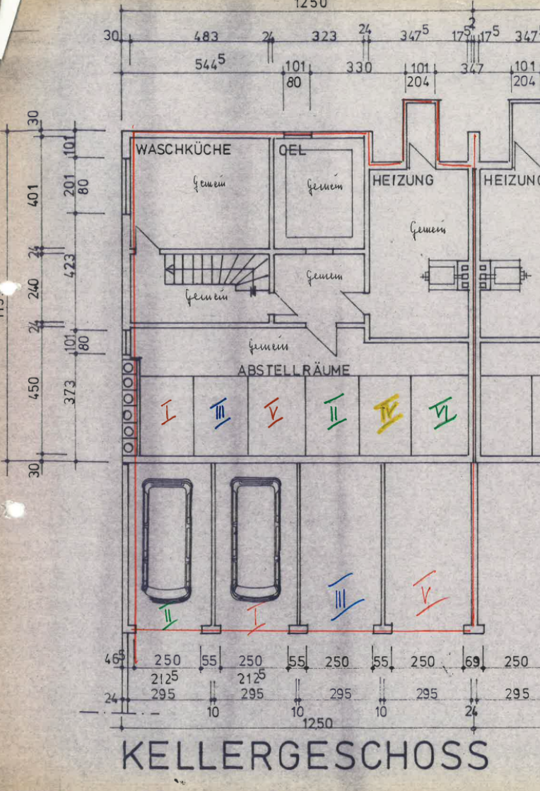 Kellergeschoss Ansicht Terrassenwohnung Okriftel