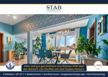 3-Zimmer-DG-Wohnung mit 2,77 m Deckenh�he, Weitblick, Balkon, Klimaanlage & 2 Stellpl�tzen in Okriftel Licht, Luft & Raum f�r Paare: 3-Zimmer-Wohnung mit Dachterrasse & 2 Stellpl�tzen